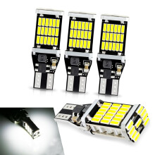 T15 LED Reverse Lights 4 Pack, 6500K White, 800LM, 360 Degree Canbus Back Up Lights, Universal Brake Light Replacement