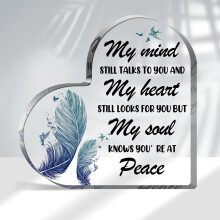Acrylic Heart Memorial Gift for Table Centerpiece Sympathy and Bereavement Gift Remembrance Color02