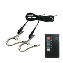 Electrically Stimulated Nipple Clamps Power Device Bondage Set Nipple Stimulators Female Clitoral Nipple Clamps Model B