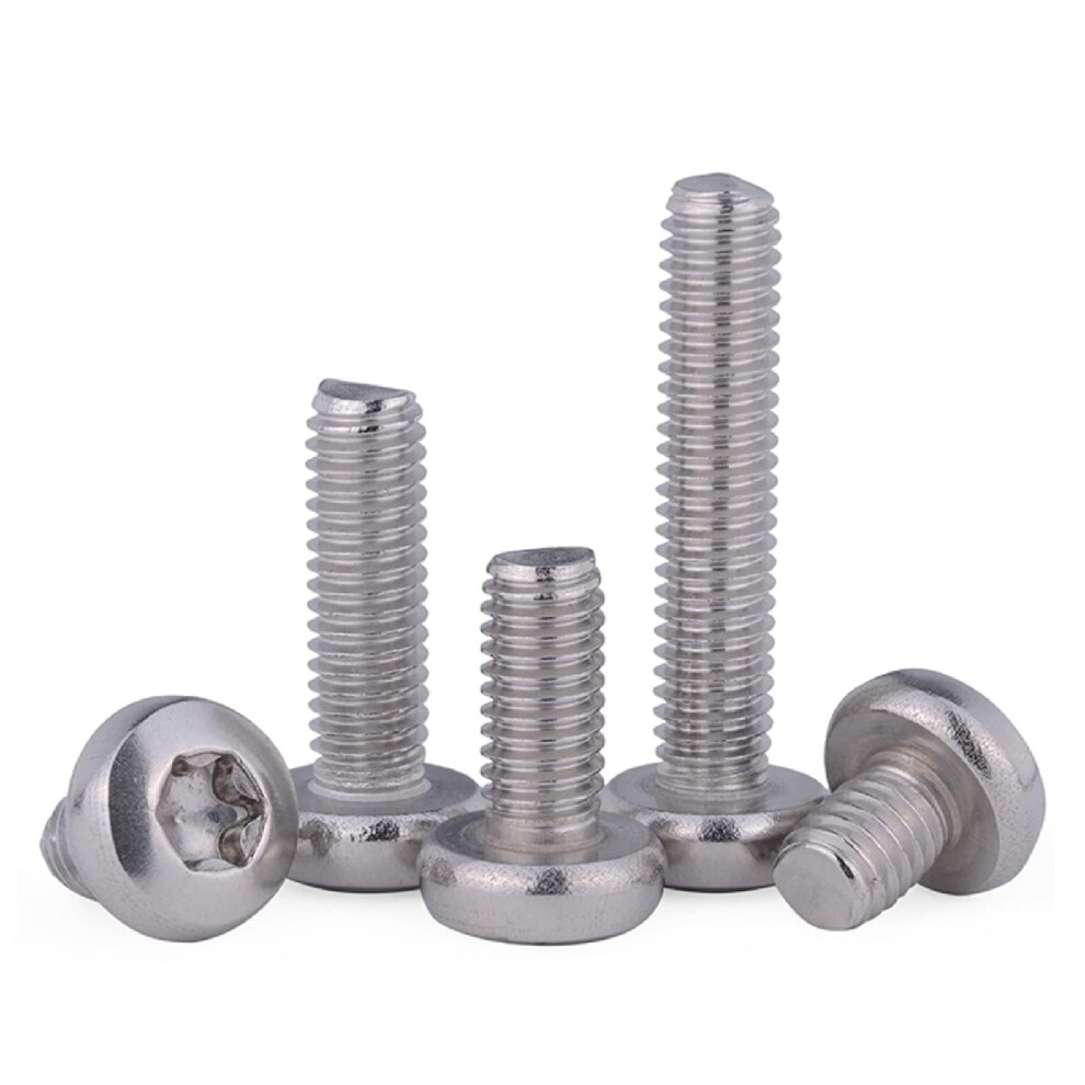 Stainless Steel 304 Screws, Screw Bolts, Round Head Torx Screws, Flat Head Torx Screws, M4, M4 * 6 * 50 Pieces (Color: M4*6 * 50Pcs) 9382693717252