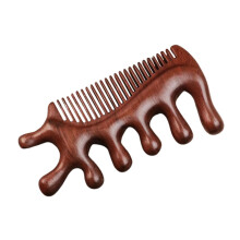 Wooden Scalp Massager Wide Tooth Comb for Relaxing Neck and Head Massage Natural Ergonomic Design
