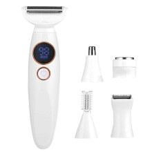 Rasoio elettrico da donna, utilizzabile sia a secco che sotto la doccia, impugnatura ergonomica, design 2 in 1 per una rasatura delicata e sicura,