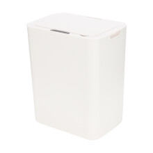 Poubelle à ouverture automatique par détecteur de mouvement, avec couvercle escamotable, idéale pour le bureau et la maison. Design compact et