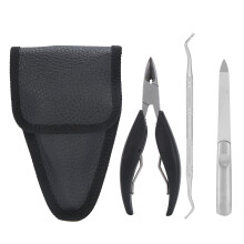 Kit delicato per il trattamento delle unghie con taglia cuticole ergonomici e strumenti in acciaio inossidabile anticorrosivo per la cura delle
