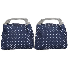 Bolsa térmica para almoço feminina, espaçosa e resistente, com design charmoso, ideal para piqueniques e aventuras ao ar livre (pacote com 2).