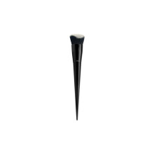 Pinceau de maquillage professionnel à poils synthétiques, manche en bouleau pour maquillage liquide, virole en aluminium, application impeccable