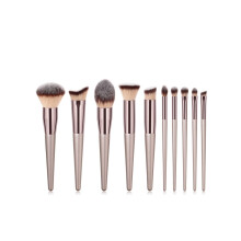 Set di pennelli per il trucco color oro champagne, setole sintetiche non irritanti per la pelle, per pelli sensibili, set di pennelli per il trucco