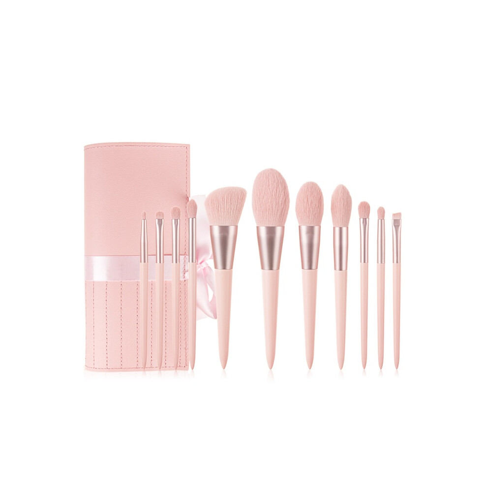 Pink Mini Synthetic Fiber Brushes, Professional Makeup Set Including Powder And Eyeshadow Brushes (Pink) (6 Pairs) Waterproof Reusable For Nightclubs