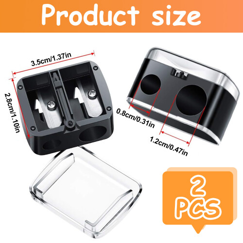 Gently Sharpens Soft Tips, Completely Enclosed Casing, Easy Empty Shavings Container, Quality Steel Blade, Practical Detachable Cover, Multi-Sized Ey 1