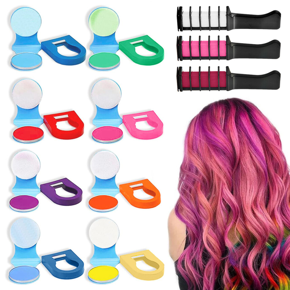 Vibrant And Playful Hair Chalk For Kids, Non-Toxic, 11 Pcs Washable, Easy To Dye, Perfect For Special Occasions, Stimulate Imagination And Creativity