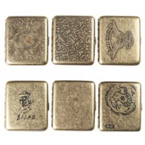 Cigarette Box Three Open Cigarette Box Retro Metal Cigarette Box Portable Thick and Thin 2