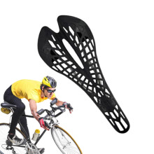 Comfortable Bike Seat Hollowed Spider Cushion Lightweight Shock Absorbing Seat For Road Bikes And Exercise Bikes Black