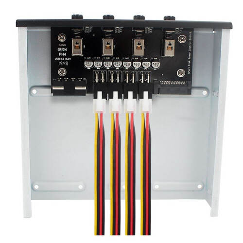 2X 4 Way Hard Disk Selector Controller Hard Drive Power  Module for Desktop Computer Support 2.5/3.5 Inch  HDD 2