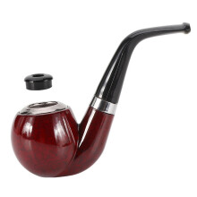 2 In 1 Resin Tobacco Pipe With Filter, Bent Stem, Thickened Wall, Removable Cleaning, Burst Beginner Gift