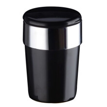 Car Trash Can with OdorSealing Lid and Blue LED Car Ashtray for Auto, Home, Office – Black