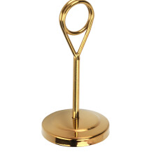 Gold Stainless Steel Table Number Holder 10.5cm Fade-Resistant & Stylish