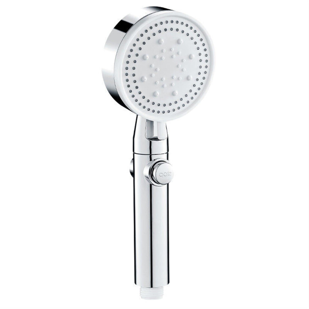 Shower Head 5 Modes Water Saving, Adjustable Pressure, Onekey Stop Water Massage, Silver, Bathroom Shower Head 9382693566386