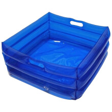 Inflatable Foot Bath Tub, Pool Entry Ladder Compatible, 13.8 x 13.8 x 5.5 In PVC Soaking Tub, Doubles As Dog Bath Tub