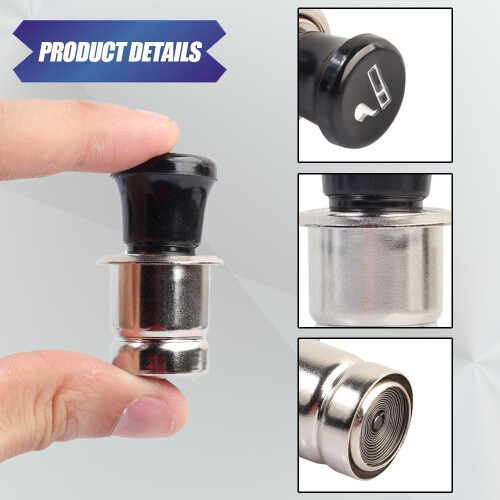 Car Cigarette Lighter 12V PopUp Plug Replacement, Universal Metal Plastic Construction, 2 Pack for Vehicle Socket 1