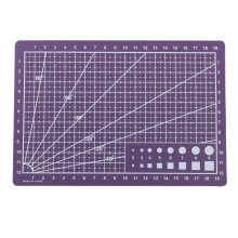 A4 Self Healing PVC Cutting Mat with Grid Lines for Sewing Patchwork Leather and Paper Crafts Purple