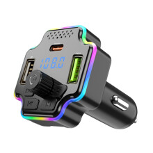 Car Radio Transmitter Wireless FM Player Charger, Hands Calling Car Adapter For Vehicle, Truck, SUV, RV Driving Travel