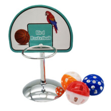 Pet Parrot Basketball Hoop Props Parakeet Bells Balls Puzzle-L