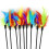 Cat Toy Wand Feather Teaser Toy with Bells Interactive-White 1