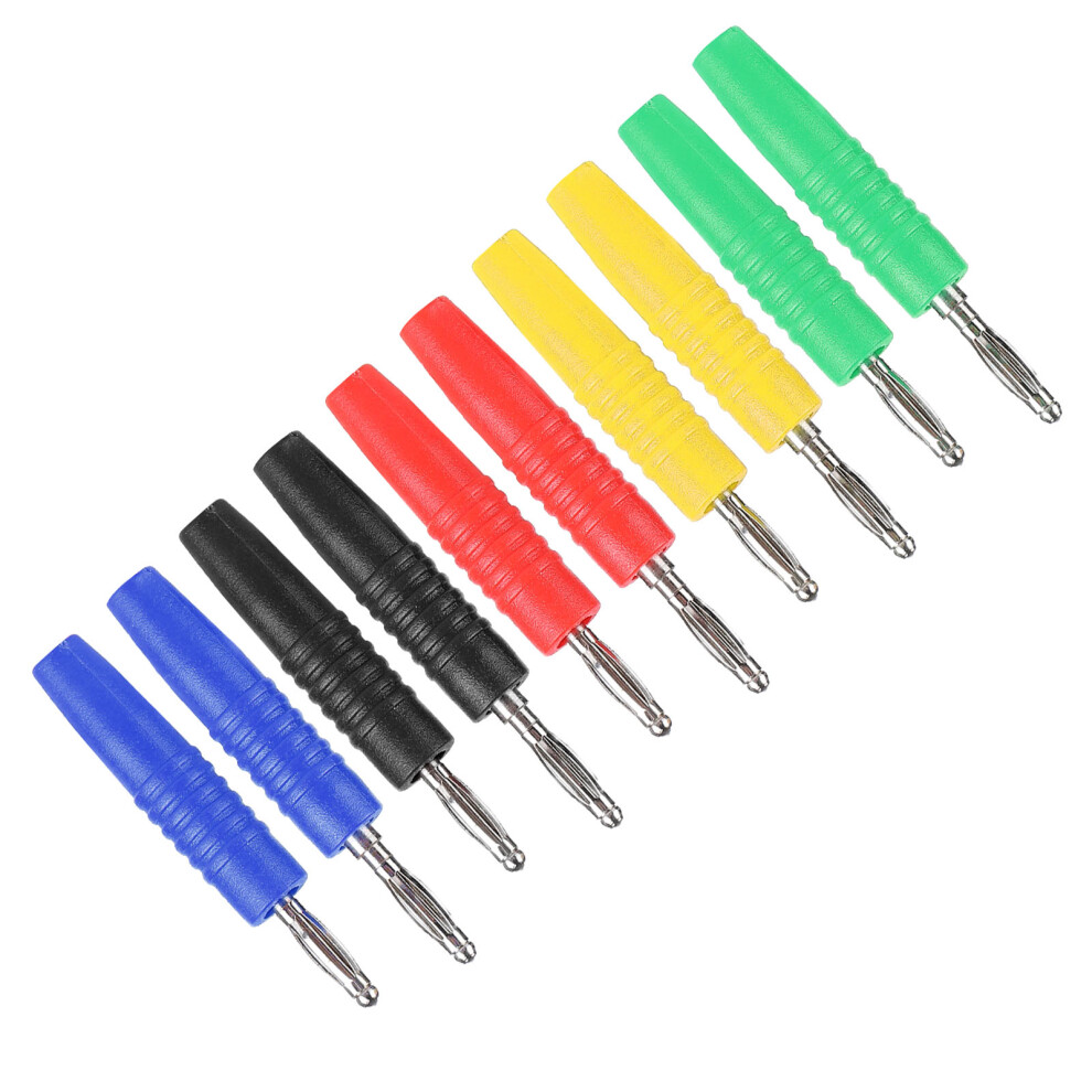 10Pcs U49 2Mm Banana Plug Wire Connectors, Multi-Color 3731377430714