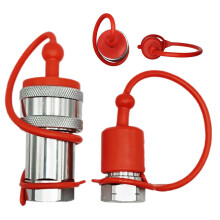 Hydraulic Quick Coupler with Dust Cover, LeakProof Pressure Carbon Steel Quick Connect Fittings