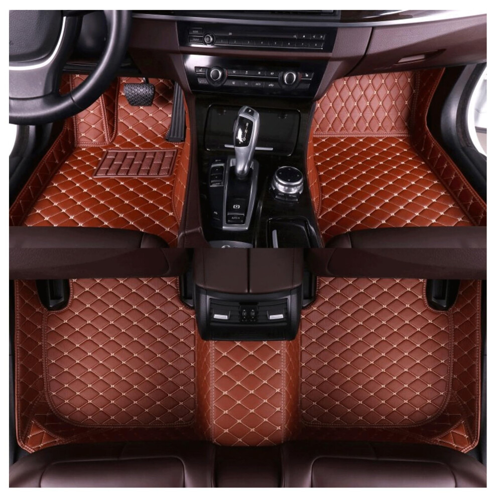 Car Floor Mats Waterproof Nonslip Pu Leather Full Coverage Coffee For Nissan Qashqai J12 20212025 9347817810080