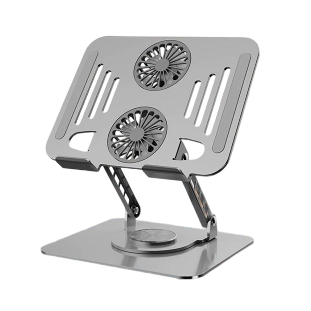 Laptop Holder Rotating Stand For Desk, Notebook Cooling Mount, Desktop Accessory For Office Travel Silver 9199774218160