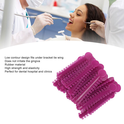 40 Stück orthodontische Elastomerbänder, hoch elastische Gummibänder 1