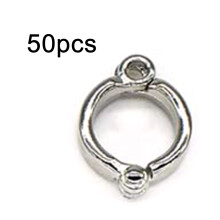 50pcs Pet Bird Metal Leg Ring Round Alloy Foot Clips Active-15