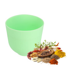 Bol taillage facial en silicone de couleur verte pure pour masques, outils de beauté DIY