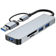 5 2-In-1 USB 3.0 HUB Type-C Adapter USB3.0+USB2.0++TF Multi-Port USB Splitter Expander for PC Computer