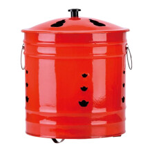 Burning Barrel with Lid and Ergonomic Handle, RustResistant SparkProof Bin for Garden and Outdoor Use