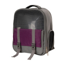 Mesh Cat Backpack Carrier Travel Pet Backpack Dog-dark gray