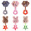 Interactive Stuffed Dog Chew Toy for Small-Light pink footprint 2