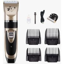Máquina de tosa para cães com cabeça de corte ajustável e design ergonômico, kit profissional de tosa para cães e gatos, design silencioso para