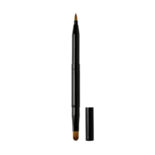 Professioneller Lippenpinsel, einziehbar, 2-in-1, doppelseitig, zum Auftragen von Lippenstift und Eyeliner, tragbares Reiseformat,