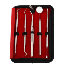 Premium mondhygiëneset, professionele tandheelkundige instrumenten inclusief tandplakverwijderaar, hoogwaardige roestvrijstalen instrumenten met