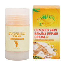 Fußcreme mit Bananenextrakt, einfach anzuwenden, natürliche Extrakte, feuchtigkeitsspendend für alle Hauttypen, für trockene Fersen und Füße,