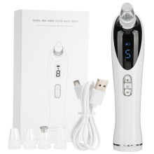 Justerbar sugnivå Blackhead Extractor Vacuum, Kraftfull Pore Cleansing Tool USB Rechargeable Blackhead Removal Device Med Hot Cold Compress Fu