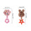Interactive Stuffed Dog Chew Toy for Small-Light pink footprint 4
