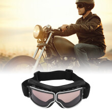 Adjustable Wind & UV Motorcycle Goggles Black Tea, 118g, 180x80mm