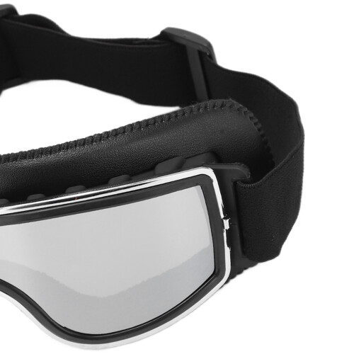Flexible Motocross Goggles with Silver Lens & Adjustable Strap Design 2