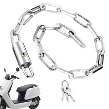 Bike Chain Lock With Keys Steel Heavy Duty Security Chain Extra Long Bike Lock