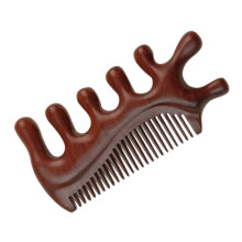 Wooden Scalp Massager Wide Tooth Hair Comb for Women Detangling and Relaxing
