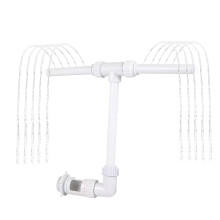 Outdoor Water Fountain with Adjustable Double Spray Waterfall for Pool, Garden, Pond and Irrigation