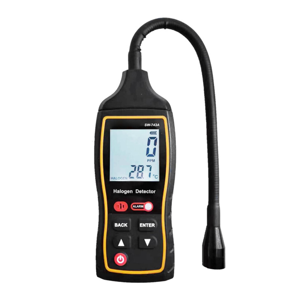 Halogens Detector Refrigerants Leak Detector With Sound Light Vibrations Alarm And Backlit Screen Leakage Tester 9382693570024